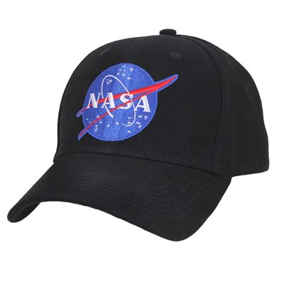 Czapka baseballowa z napisem NASA CZARNA