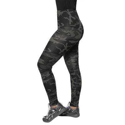 Legginsy w kamuflażu BLACK CAMO