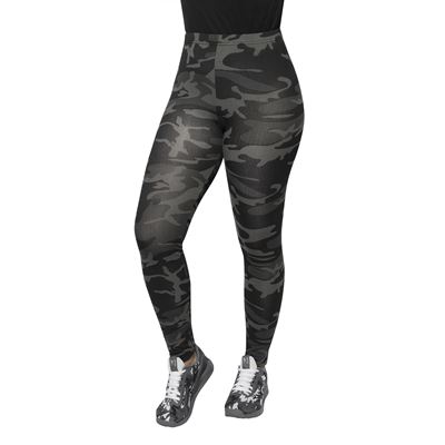 Legginsy w kamuflażu BLACK CAMO