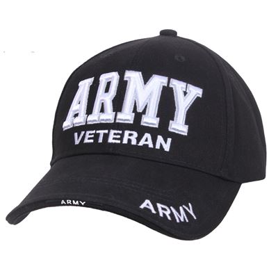 Czapka z daszkiem DELUXE ARMY VETERAN BLACK