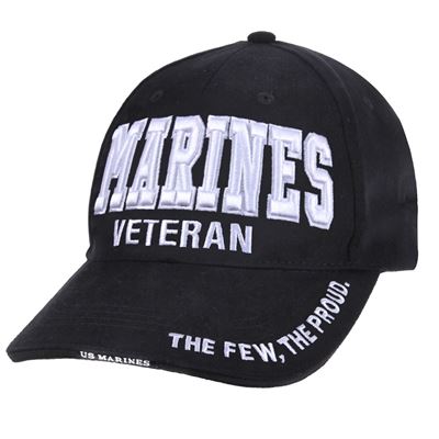 Czapka DELUXE 3D MARINES VETERAN baseball CZARNA