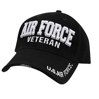 Czapka DELUXE AIR FORCE VETERAN baseball CZARNA