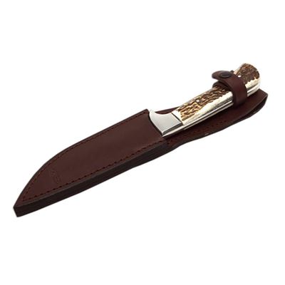 Nóż myśliwski NEREZ z ostrą klingą, rękojeść z poroża, ostrze 138 mm