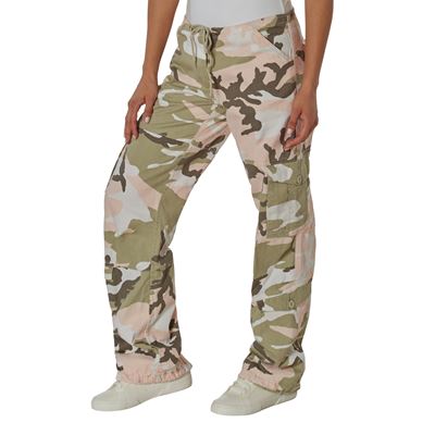 Spodnie damskie VINTAGE PINK CAMO