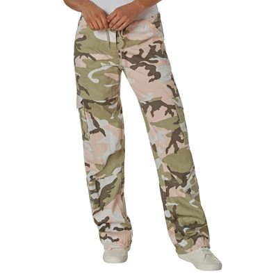 Spodnie damskie VINTAGE PINK CAMO