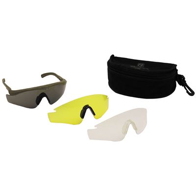 Okulary taktyczne REVISION Sawfly Z87 z trzema szybami, COYOTE oprawka, używane
