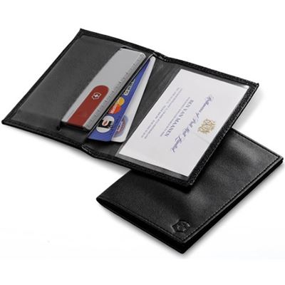 Skórzane etui na kartę SwissCard BLACK