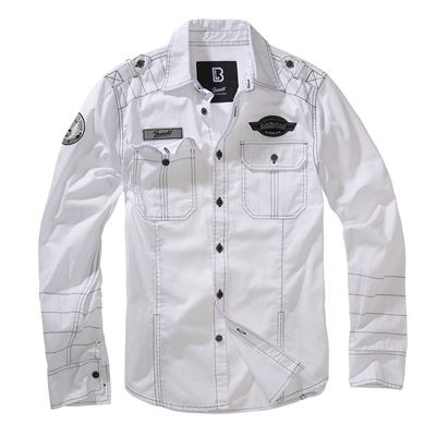 Koszula LUIS VINTAGE z długim rękawem OLD WHITE