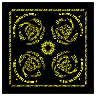 Chusta DON´T TREAD ON ME 55 x 55 cm CZARNA