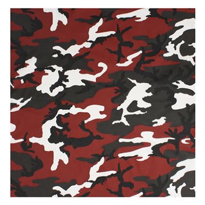 Szal 55 x 55 cm CZERWONY RED CAMO