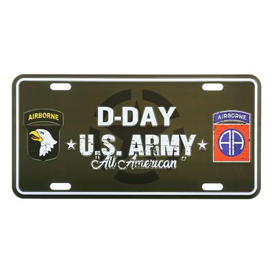 D-DAY U.S. ARMY metalowy znak na samochód