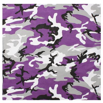 Szalik 55 x 55 cm fioletowy kamuflaż ULTRA VIOLET CAMO