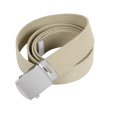 Pasek z chromowaną klamrą 135 cm KHAKI