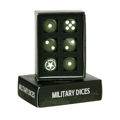 Kostki do gry 6 szt. MILITARY