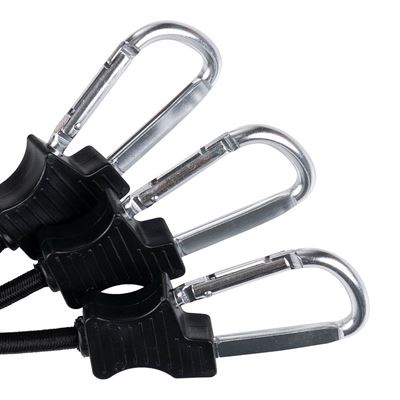 Gumowy pasek 90 cm z karabinkami, 2 sztuki, CZARNY FOSCO 419202-BLK 2