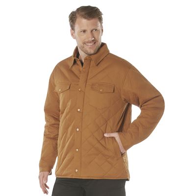 Kurtka pikowana bawełniana DIAMOND QUILT BRĄZOWA