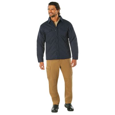 Kurtka pikowana bawełniana DIAMOND QUILT NIEBIESKA