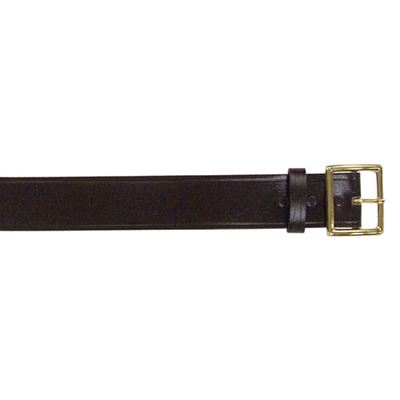 Skórzany pasek GARRISON ze złotą klamrą BLACK 1 3/4''