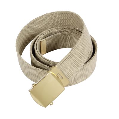 Pasek ze złotą klamrą 160 cm KHAKI