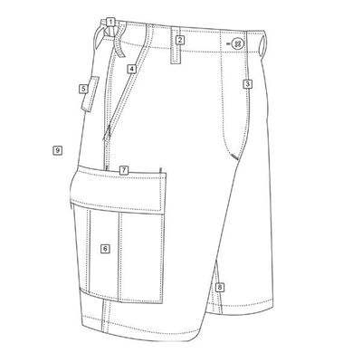 Spodenki TRU BDU rip-stop BLACK