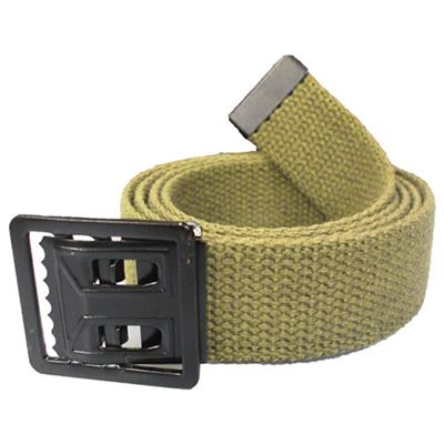 Pasek KHAKI z czarną klamrą 110 cm