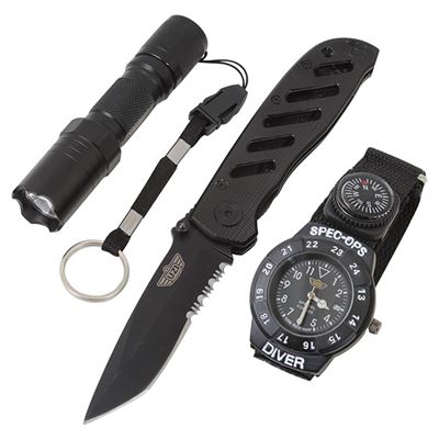 Zestaw UZI SPECIAL FORCES zegarek, nóż, latarka