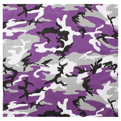 Szal 68 x 68 cm JUMBO fioletowy kamuflaż VIOLET CAMO