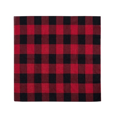 JUMBO szalik w kratę PLAID duży czerwono-czarny