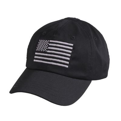 Czapka baseballowa TACTICAL OPERATOR flaga USA CZARNA