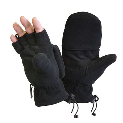 Rękawice SNIPER bez palców/calowe FLEECE CZARNE