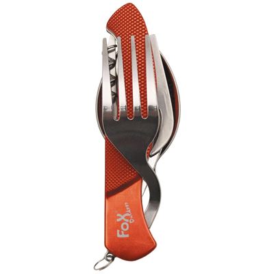 Zestaw sztućców podróżnych 6w1 ORANGE