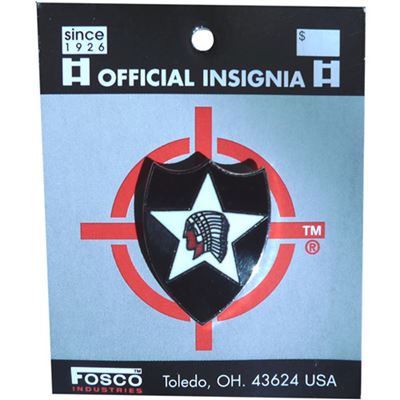 Odznaka US 2nd INFANTRY DIVISION / indiański kolorowy /