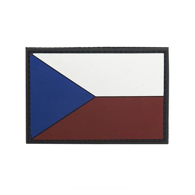 Naszywka flaga Republiki Czeskiej kolorowy plastik VELCRO 8x5cm