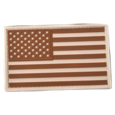 Naszywka FLAGA USA plastik DESERT