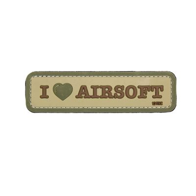 I LOVE AIRSOFT Plastikowa naszywka 3D na rzep COYOTE