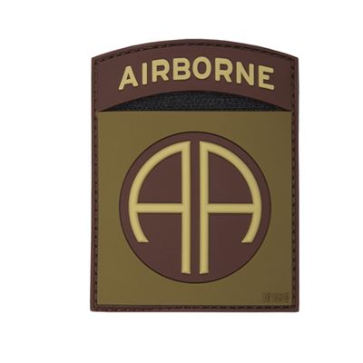 Plastikowa naszywka 3D AIRBORNE 82nd COYOTE