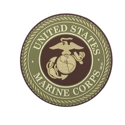 Plastikowa naszywka 3D UNITED STATES MARINE CORPS COYOTE