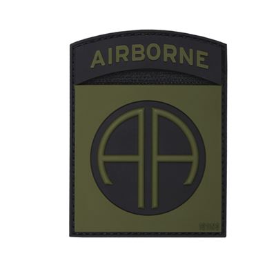 Plastikowa naszywka 3D AIRBORNE 82nd GREEN