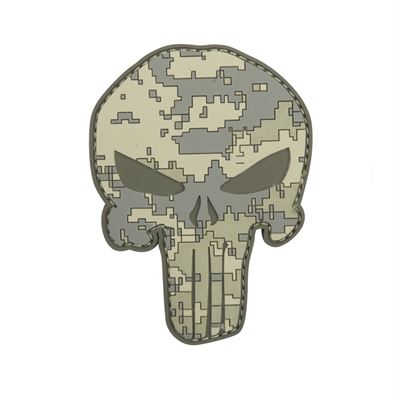 Plastikowa naszywka PUNISHER velcro 3D ACU AT-DIGITAL