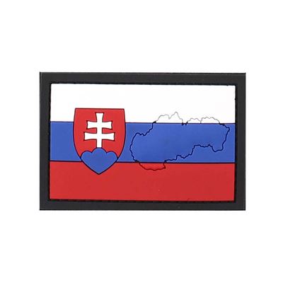 Naszywka 3D z rzepem plastikowym SŁOWACJA z konturem kraju