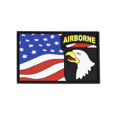 Naszywka 3D z tworzywa sztucznego 101st Airborne z flagą USA