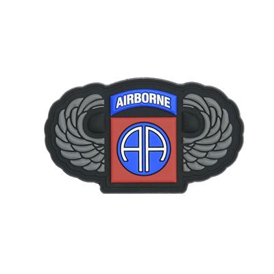 Naszywka plastikowa 3D 82nd Airborne ze skrzydłami