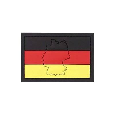 Naszywka rzepowa 3D z tworzywa sztucznego NIEMCY z konturem kraju