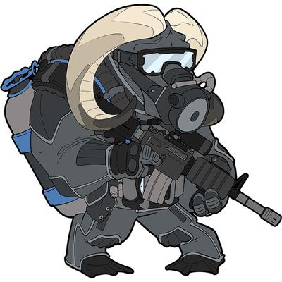 Naszywka FROGMAN OX na rzep