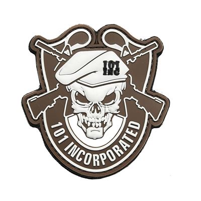 Naszywka 101 INCORPORATED rzep 3D plastik COYOTE