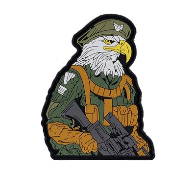 Naszywka 3D plastikowa DANGEROUS EAGLE velcro