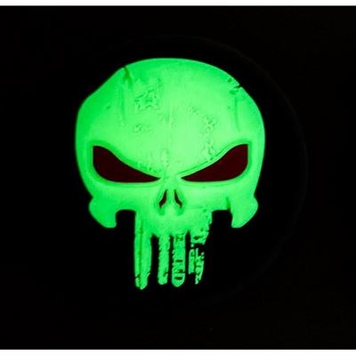 Naszywka 3D z tworzywa sztucznego PUNISHER RED EYES z rzepem GLOW IN THE DARK 101INC 444190-7573 2