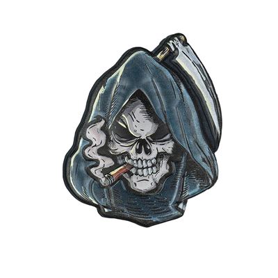 Naszywka 3D plastikowa CZASZKA - GRIM REAPER velcro