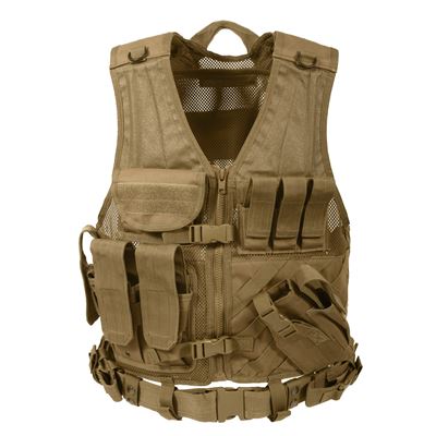 Kamizelka taktyczna CROSS DRAW MOLLE COYOTE BROWN rozmiar oversize