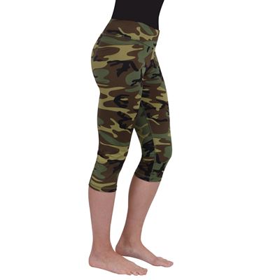 Legginsy damskie WORKOUT 3/4 z kieszeniami WOODLAND